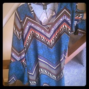 Bell sleeve tunic dress